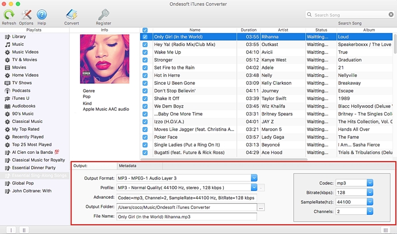 ih convert itunes songs to download into an mp3 player
